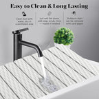 Stone Dish Drying Mats for Kitchen Counter, 24"(L)×16"(W) Wave - Pattern, Fast Drying Collapsible Dish Drying Mat, Eco-Friendly Absorbent Diatomaceous Earth Mats for Match Any Countertop