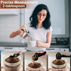 Palksky Coffee Scoop and Filter Cup for Keurig 1-Stream Refillable Coffee Pods, Reusable K Cup Filter for Single Serve Coffee Maker, 2 Tablespoon Slide Coffee Measuring Funnel Scooper