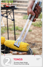 BBQ Grill BBQ Accessories, Stainless Steel Grill Tools Grilling Accessories Grill Set Barbecue Grill Accessories for Outdoor Grill, BBQ Tools Grill Utensils Grilling Tools