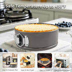 122PCs Cake Pan Sets for Baking, 7/8/9 Inch Round Cake Pans, Nonstick Springform Cake Pans, Cheesecake Baking Pans with 100 Pcs Piping Bags, 16 Pcs Nozzles, 3 Pcs Scrappers