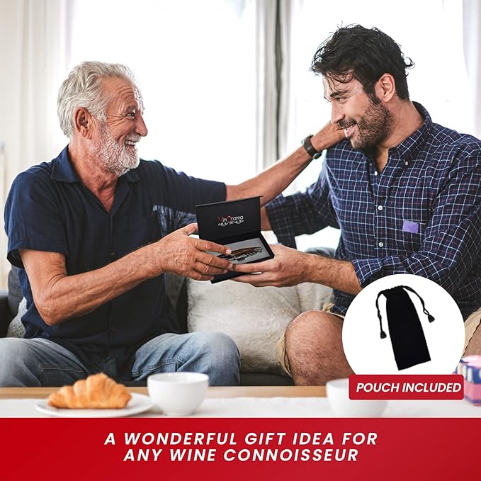 Waiters Corkscrew Wine Opener Rosewood Handle 3-in-1 Beer Bottle Opener and Foil Cutter, The Best Choice of Professional Waiters and Bartenders Around the Globe