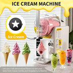2 IN1 Soft Ice Cream Maker Slushie Machine for Home - 88oz Slushy Machine Maker No Ice Needed Self Cleaning, Frozen Drink Machine for Slushie, Margarita, Frappés, Milkshake