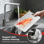 Titanium Cutting Board, 100% Pure Titanium Cutting Boards for Kitchen, Double Sided Non Toxic Cutting Board, Hygiene Durable Dishwasher Safe 10.5”×6.3”
