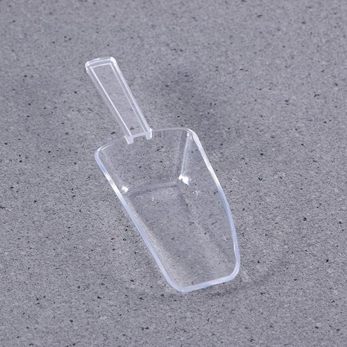 4.5 Inch Clear Plastic Multi-Purpose Scoops, Ice Scoop for Weddings, Candy, Dessert Buffet, Protein Powders, Specialty Tools and Gadgets