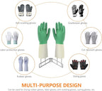 KORRTFID Kitchen Glove Holder,Stainless Steel Glove Rack,Kitchen Vertical Glove Support Multi-Purpose Glove Drain Rack,Collapsible Glove Drying Stand,Rubber Glove Drying Rack,Mitten Rack(Large)