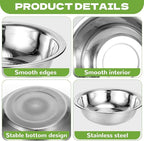 8 PCS Stainless Steel Mixing Bowls 13 Inch 8 Qt Extra Large Metal Basin with Mirror Finish, Heavy-Duty Salad Dough Bowl Kitchen Prep Bowl Dishwasher Safe Dish Tub for Home & Commercial Cooking