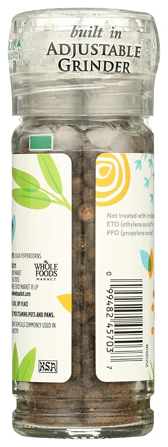 365 by Whole Foods Market, Black Peppercorn Grinder, 1.55 Ounce
