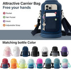 DYSANKY 64 oz Insulated Water Bottle | Upgraded Thickened Stainless Steel Water Jug for Gym and Hiking with Straw, Carrier Bag, Handle Strap | BPA-Free 64 oz