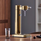 Aarke Carbonator lll with CO2 Cylinder, Sparkling & Carbonation Water Machine, Stainless Steel with PET BPA-Free Reusable Bottle Volume 1L/34 fl oz (Gold)