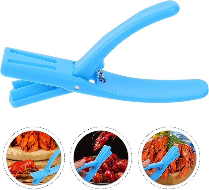 Yardwe Crawfish Sheller and Shrimp Deveiner Tool Blue Shell Removal Gadget for Quick Crawfish Peeling and Tail Shelling Kitchen Specialty Tool for Home Cooking