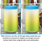 Silicone Soda Can Cover Lids, 12 Pack Reusable Soda Can Lids Beer Can Covers Pop Can Covers, BPA Free Silicone Can Cover, Stopper and Protector for Beer, Beverage, Juice, Fits Standard Cans