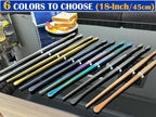JETKONG 2 Pcs 18 Inch (45cm) Stainless Steel Grill Tongs Heavy Duty Giant Tweezer Tongs, Extra Large Tweezers Tools for Cooking, Grilling, BBQ and Turning Food (Rainbow)
