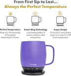Nextmug - Temperature-Controlled, Self-Heating Coffee Mug (Violet - 14 oz.)