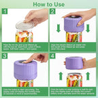 VP06+ Mason Jar Vacuum Sealer, Electric Vacuum Sealer for Jars with Wide and Regular Mouth Mason Lids, Cordless Handheld Jar Vaccum Sealer for Food Storage, Ideal Present for Mom, Wife, Purple