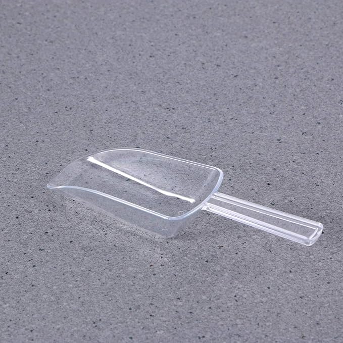 4.5 Inch Clear Plastic Multi-Purpose Scoops, Ice Scoop for Weddings, Candy, Dessert Buffet, Protein Powders, Specialty Tools and Gadgets