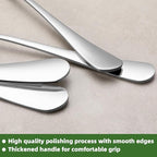 12 Pcs Forks and Spoons Silverware Set, Food Grade Stainless Steel Flatware Cutlery Set for Home, Kitchen and Restaurant, 6 Dinner Fork(8") and 6 Teaspoon(6.7"), Mirror Polished, Dishwasher Safe