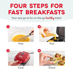 Dash Deluxe Egg Bite Maker - Electric Egg Bite Maker for Healthy Protein Snacks - Quick Cleanup, Space-Saving Design & Non-Slip Feet - 4 Servings, Red