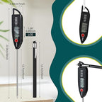 Copkim 6 Set Waterproof Food Thermometer for Water, Liquid, Candle and Cooking Digital Meat Thermometer with Long Probe Instant Read for Kitchen BBQ Grill Candy (Black,White,Red)