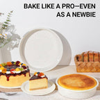 SJ 6 Inch Silicone Round Cake Pan with Metal Reinforced Frame 1Pack, Nonstick Silicone Cake Mold for Baking Suitable for Making Layers, Cheese & Chocolate Cakes