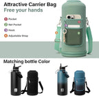 DYSANKY Insulated Water Bottle | Thickened Stainless Steel for Gym and Hiking with Straw, Carrier Bag, Handle Strap | BPA-Free 87 oz