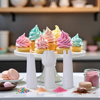 3Pcs White Set Whip Cream Dispenser Head Whipped Nozzle Mounting Mouth Base Tips Dinning Bar Whip Cream Special Head Cream Chargers and Whippers Specialty Tools and Gadgets