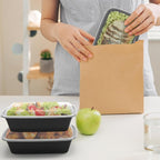 RANLITTLE Meal Prep Containers Reusable 38oz - Food Prep Containers with Lids 50 Pack, Disposable To Go Food Containers, Leakproof, Stackable, Takeout, BPA-Free, Microwave/Freezer Safe