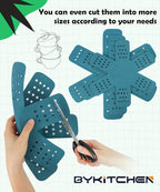 BYKITCHEN Pan Protectors for Stacking, Pan Pot Separators Pads with Stars, Felt Pot Divider Protectors for Stacking and Protecting Your Cookware(6pcs & 3 Sizes)