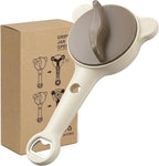 4-in-1 Adjustable Jar Opener for Weak Hands & Seniors — Ergonomic Non-Slip Handle, Multi-Size Lid Remover for Mason Jars, Bottles & Cans (Beige)