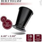 Gusto Nostro Mint Julep Cups Set of 2 - Stainless Steel Julep Cup Kit with Straws, Muddler, Spoon, Recipes, Vases - Southern-style Cocktail Glasses for Home Bar - Stainless Steel Cocktail Cups (Black)