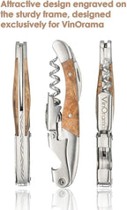 Waiters Corkscrew Wine Opener Rosewood Handle 3-in-1 Beer Bottle Opener and Foil Cutter, The Best Choice of Professional Waiters and Bartenders Around the Globe