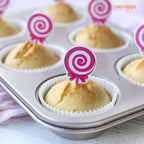 CHEFMADE Muffin Cake Pan, 6-Cavity Non-Stick Cupcake Pan Bakeware for Oven Baking (Champagne Gold)