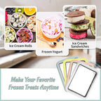 Instant Ice Cream Maker, Rolled Ice Cream Maker, Frozen Yoghurt Plate Instant Gelato Pan/Roll, Homemade DIY for Fun Parent-Child Activities Families White