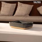 Mora Ceramic Baking Dish with Handles For Casserole, Lasagna, Gratin, Broiling, Roasting, and Baking. Large 9x13 in Pan, Extra Deep - Porcelain Serving Bakeware from Oven to Table. Freezer Safe - Liquorice