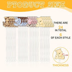 24 Pieces Disposable Acrylic Stirring Sticks for Cocktails Custom Drink Stirrers, Winnie Bear Baby Shower Party Drinks Decorations