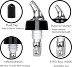 Automatic Measured Bottle Pourer -1 oz (about 30 mL) Set of 6,Pour Spouts for Liquor Bottles with Dust Caps,Measure Pourer Drinks Wine Cocktail Dispenser, Suitable for Home Kitchen Bar Shot Pourer