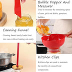 6PCS Canning Supplies Canning Kit, Canning Essentials Set, Canning Supplies Essentials Boxed Set Canning Supplies Starter Kit Included Canning Jar Lifter Canning Funnel Bubble Popper