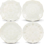 Lenox 829072 French Perle White 4-Piece Assorted Dessert Plate Set
