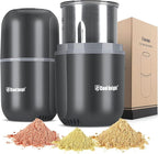 COOL KNIGHT Electric Herb Grinder [Large Capacity/High Rotating Speed] - Electric Grinder for Spices and Herbs (Grey 2)