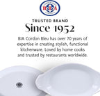 BIA Cordon Bleu Oval Au Gratin, Set of 4-24oz White Porcelain Baking Dishes, Glossy Finish - Microwave, Oven & Dishwasher Safe Cookware for Side Dishes, Casseroles & Gift Giving (13" x 7")