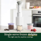 Cuisinart Ice Cream Maker – Cuisinart FastFreeze 5-in-1 Ice Cream, Milkshakes, Slushies, Sorbets and Mix-Ins, Freeze Wand, Two 0.5-Pint Mixing Cups with Lids, Easy to Clean, ICE-FD10