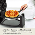 bella Classic Rotating Belgian Waffle Maker with Nonstick Plates, Removable Drip Tray, Adjustable Browning Control and Cool Touch Handles, Stainless Steel