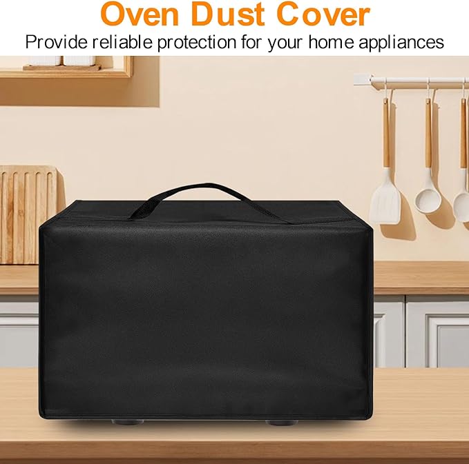 Heavy Duty Toaster Oven Air Fryer Cover for Ninja Foodi DT201/DT251/DT501/DT551,16.94"Dx20.09"Wx13.40"H, 600D Heat-Resistant Oxford w/Aluminum Foil, Waterproof Dustproof Countertop Oven Cover