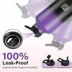 DYSANKY Insulated Water Bottle | Thickened Stainless Steel Vacuum Metal | Portable Sports Half Gallon Large Water Jug for Gym and Hiking with Straw, Carrier Bag, Handle Strap | BPA-Free 64 oz