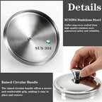 5.1Inch Stainless Steel Universal Pot Lid, Pan Lid Milk Pot Lid Cookware Lid Replacement Accessories for Skillets Frying Pans