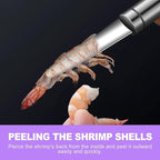 2 Pack Stainless Steel Shrimp Deveiner and Peeler Tool Multifunction Seafood Cleaning Knife for Quick Shelling Deveining Deshelling Professional Prawn Cleaner for Home Kitchen