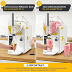 2 IN1 Soft Ice Cream Maker Slushie Machine for Home - 88oz Slushy Machine Maker No Ice Needed Self Cleaning, Frozen Drink Machine for Slushie, Margarita, Frappés, Milkshake