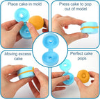 Blue Donut Mold, Fun Donut Pop Maker Circle Cake Pop Cutter Baking Tools Accessories for Donuts Cake Cookies DIY Desserts
