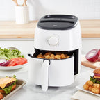 Dash Tasti-Crisp Express Air Fryer - Mini Air Fryer For Crispy Snacks, Frozen Foods and Oil-Free Cooking - Nonstick Basket - White, 2.6-Quart