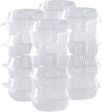 O’Creme Bakeable Plastic Mini Cake Pan with Container - Baking Pan With Non-Stick Silicone - Reusable Mold For Baking and Much More - and Clear Snap-Closure Container - 50 Cake Pans + 50 Containers