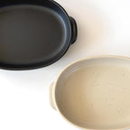 Banko Ware Au Gratin Dish, Large, Diameter Approx. 11.8 inches (30 cm), Heat Resistant, Pottery, Oven Safe, Direct Fire, Microwave and Dishwasher Safe, Black, Made in Japan